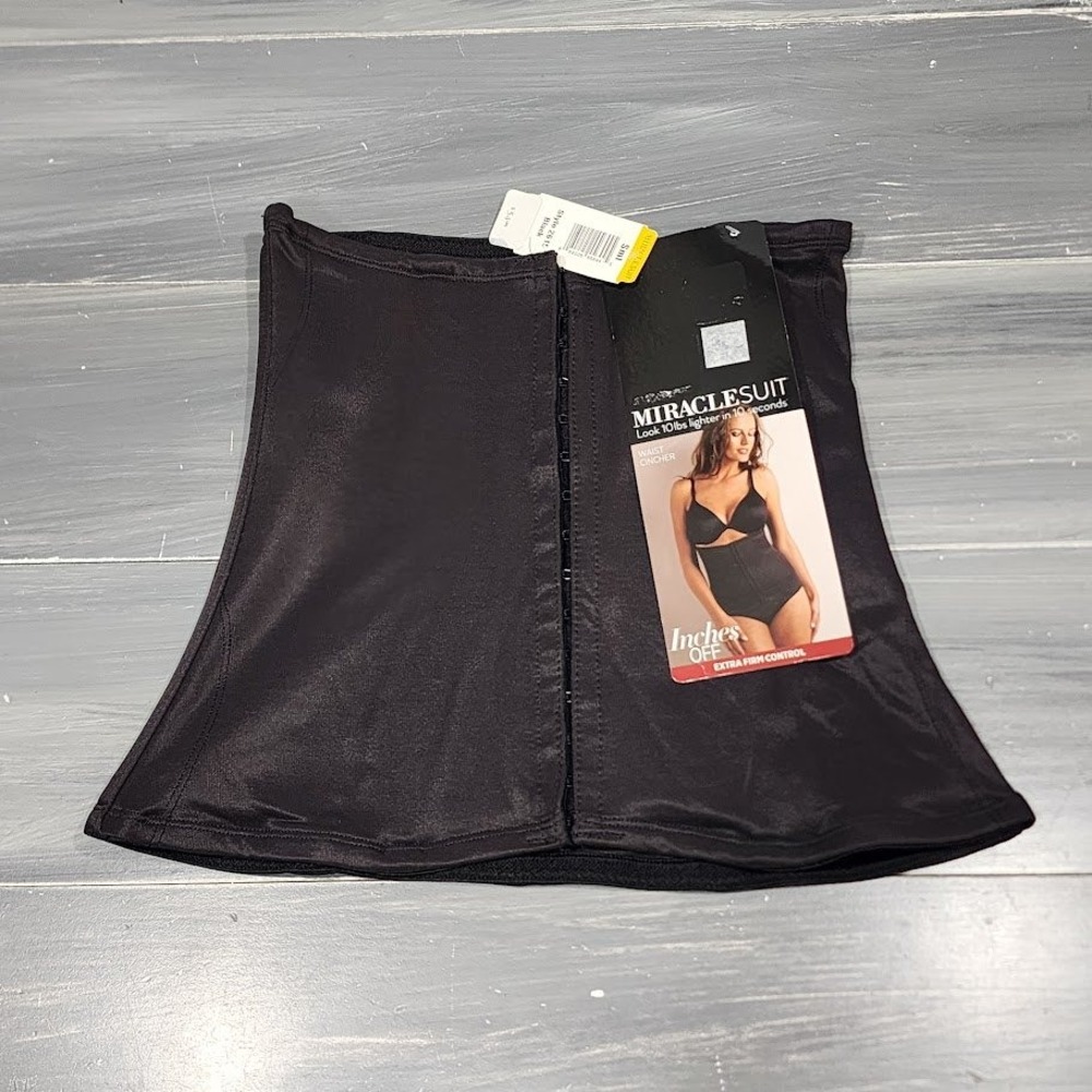 Miraclesuit Waist Cincher Style 2615 Black Extra Firm‎ Control Small